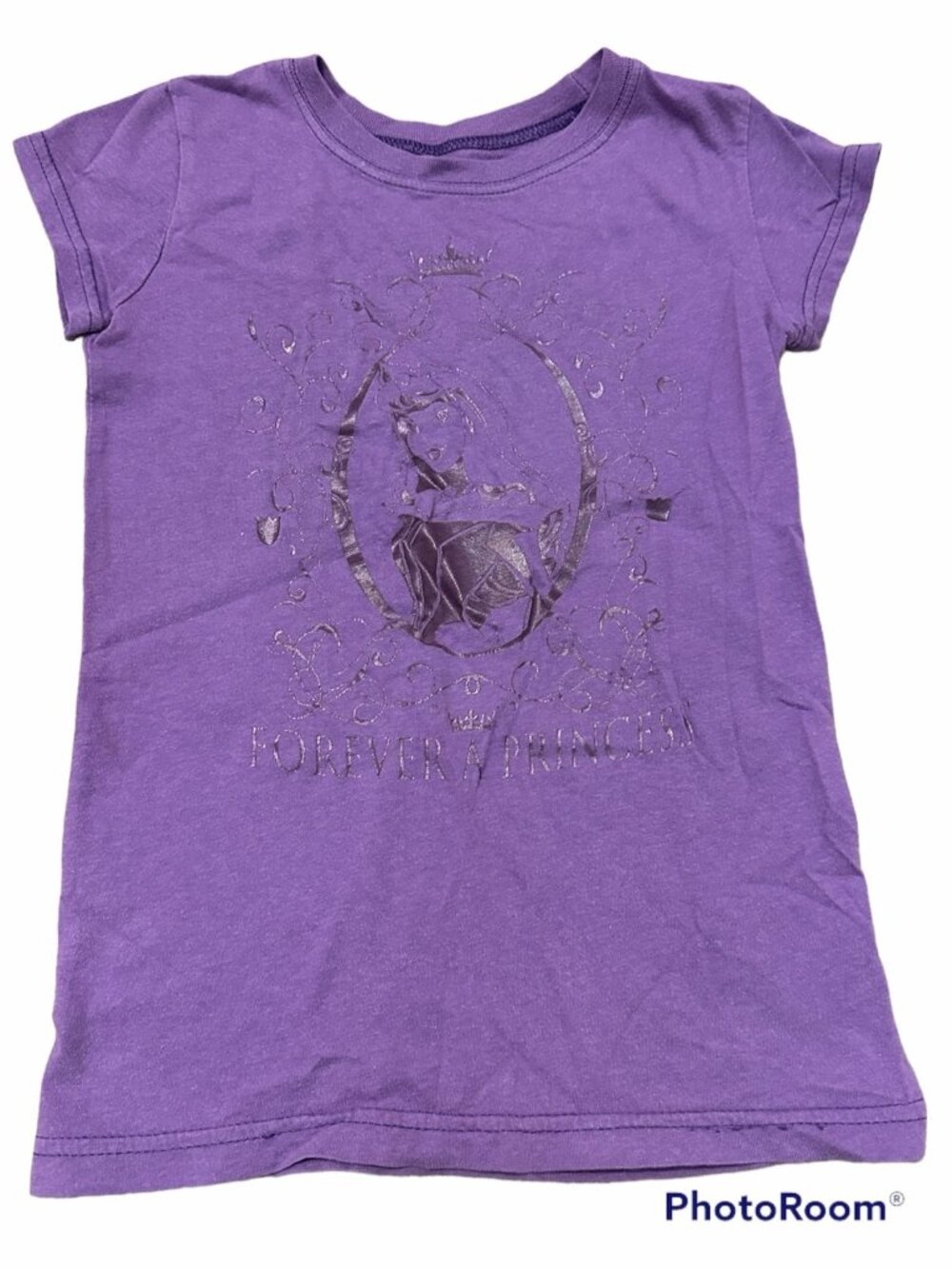 Disney Princess Aurora Sleeping Beauty Purple Shirt Girls Size 4 5 XS
